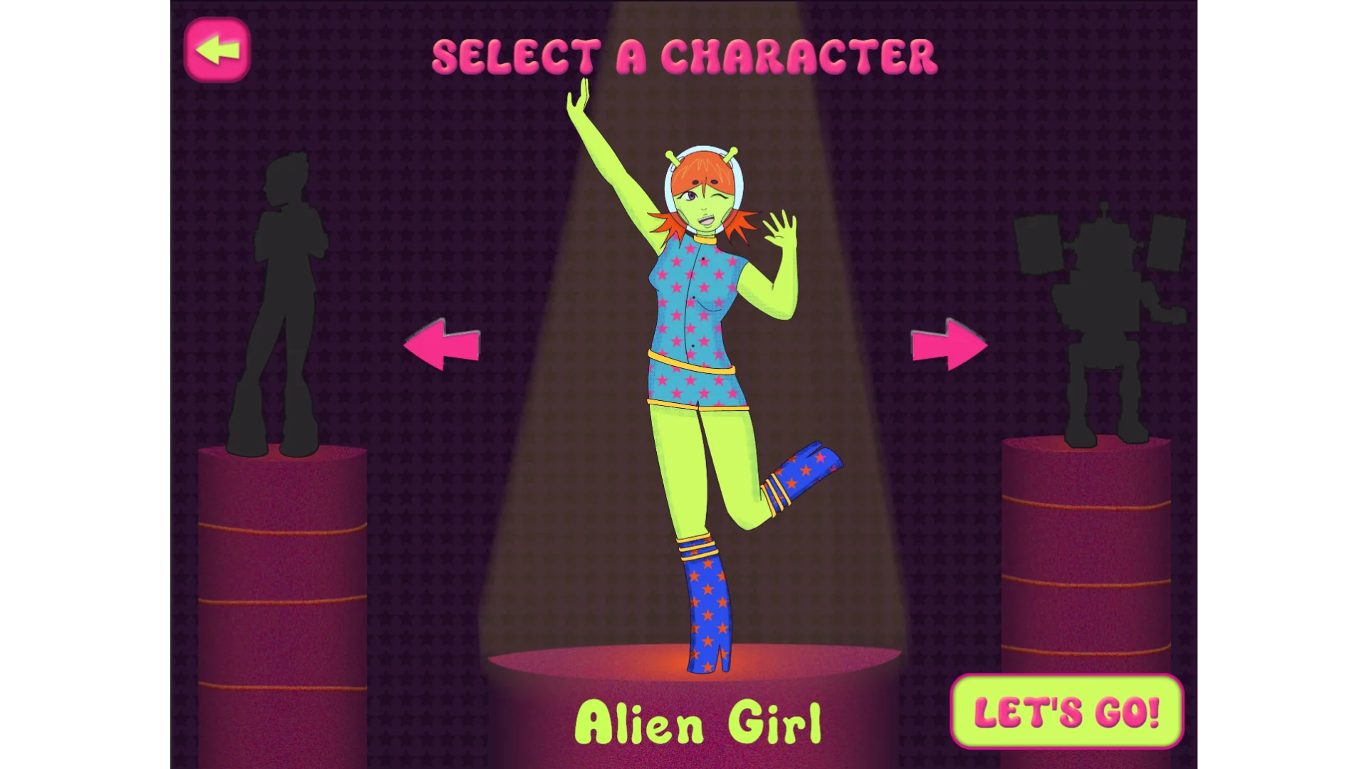 Character select screen